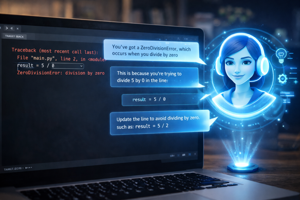 Using ChatGPT to fix Python errors for beginners